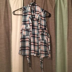 Flannel crop top